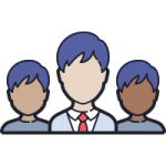 management team icon with transparent background