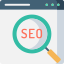 seo creative icon with transparent background